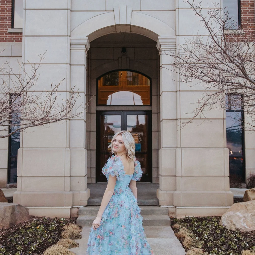 Ava Gowns Garden Party Dress - Blue - Picture 4 of 4